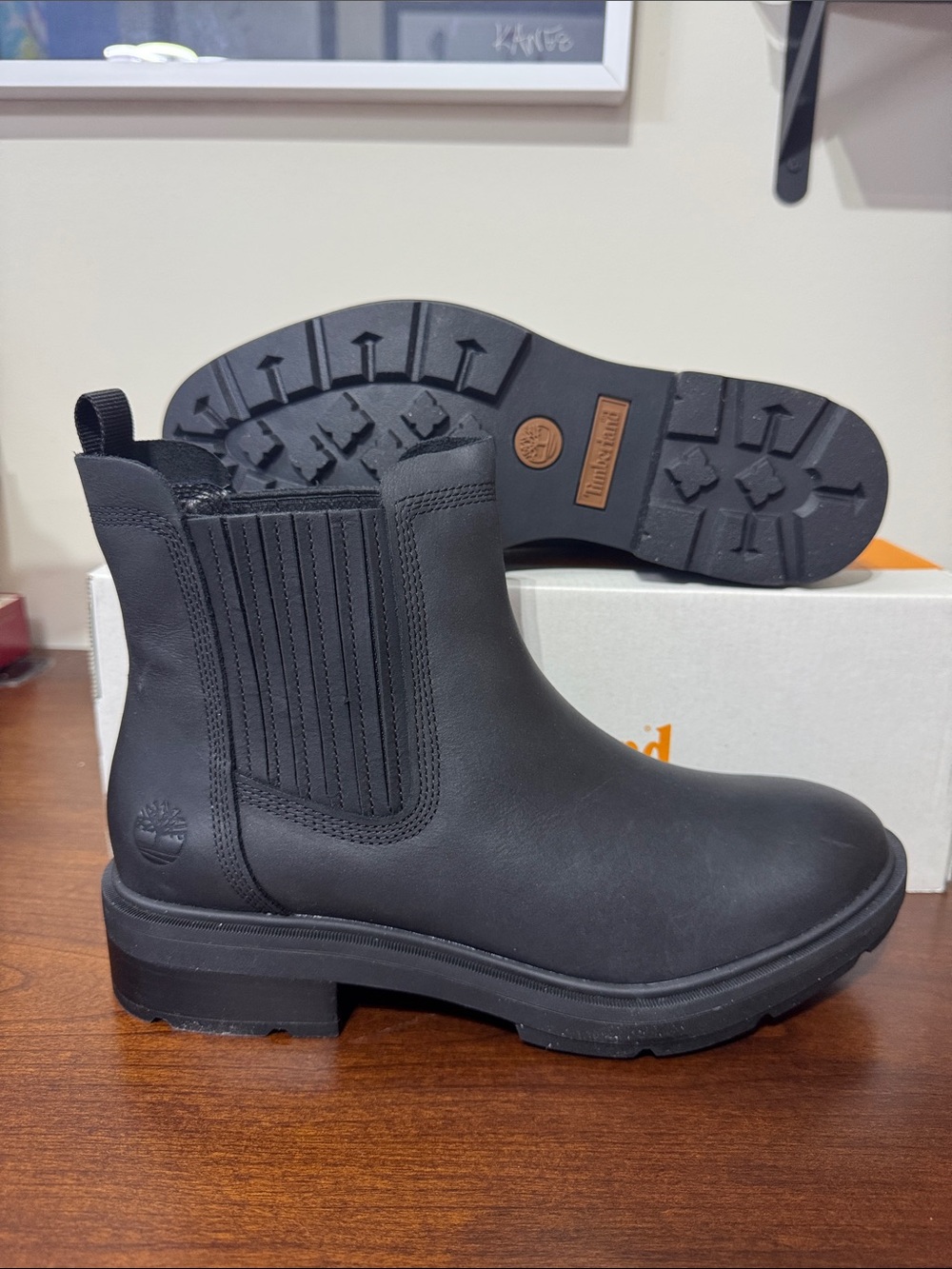 Timberland Brimfield Mid Chelsea Boot A2PBB Black Women’s Boots (New)
